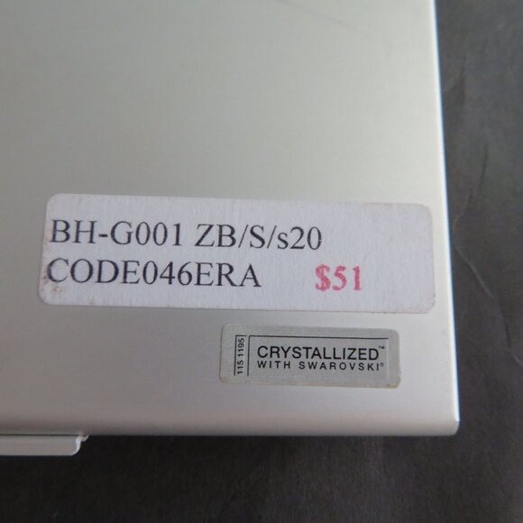 Swarovski Crystal Zebra Stripe Business Card Holder Case - Picture 3 of 10